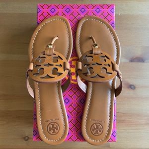 Tory Burch Miller Sandals Leather Size 10